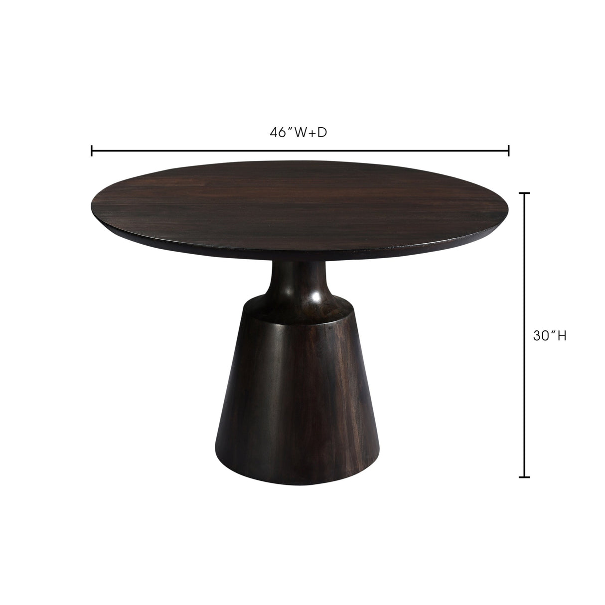 Myron Dark Brown Dining Table by Moe's Home at Eve Furniture