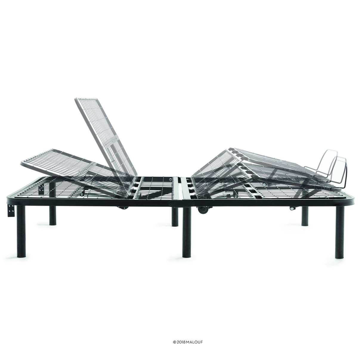 N150 Black Full Adjustable Bed Base by Malouf at Eve Furniture