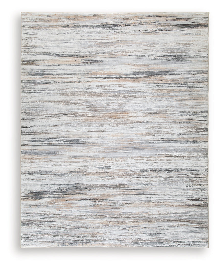 Nace Gray/Brown/White Large Rug by Ashley at Eve Furniture