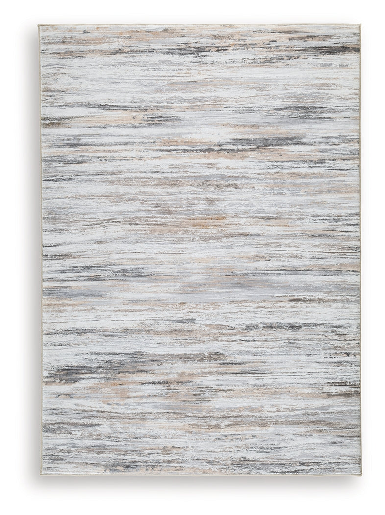 Nace Gray/Brown/White Medium Rug by Ashley at Eve Furniture