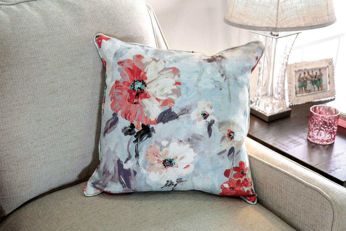 Nadene Ivory Stationary Sofa & Loveseat by Furniture of America at Eve Furniture