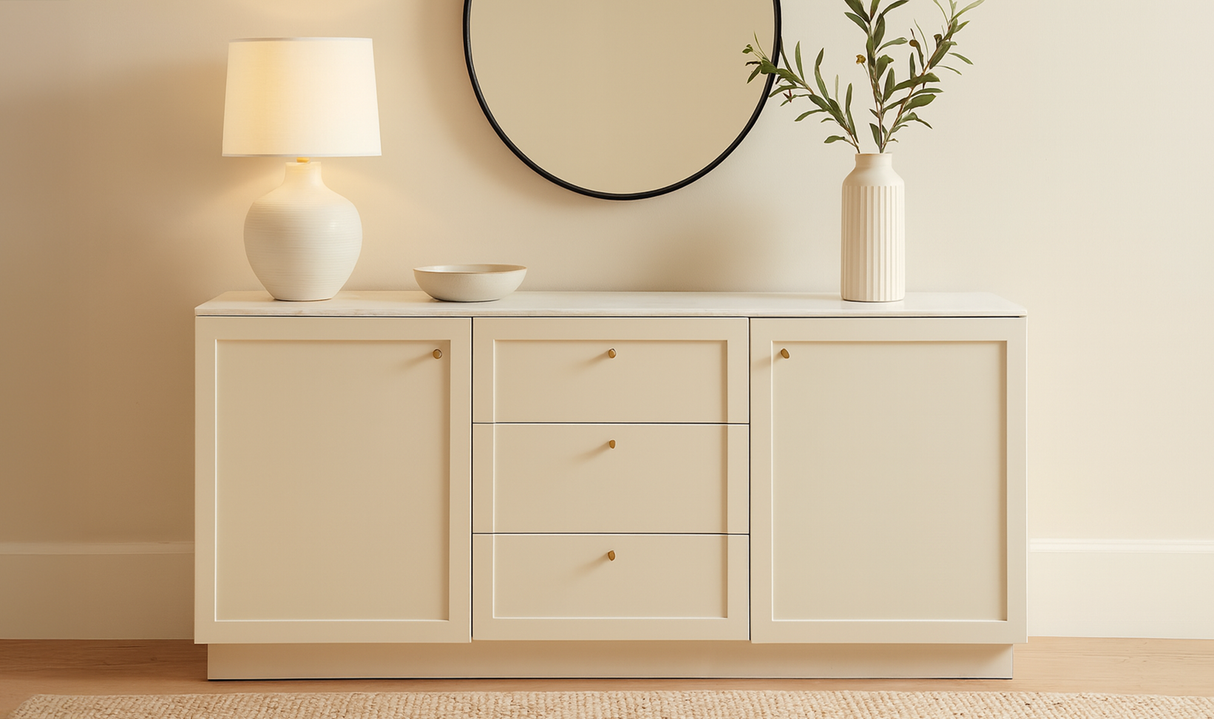 Nadine Sideboard Cream by Moe's Home at Eve Furniture