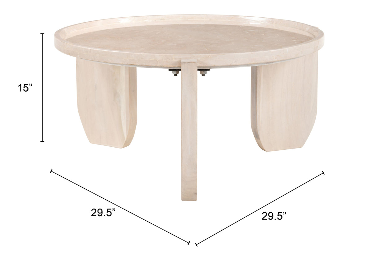 Nador Natural Coffee Table by Zuomod at Eve Furniture