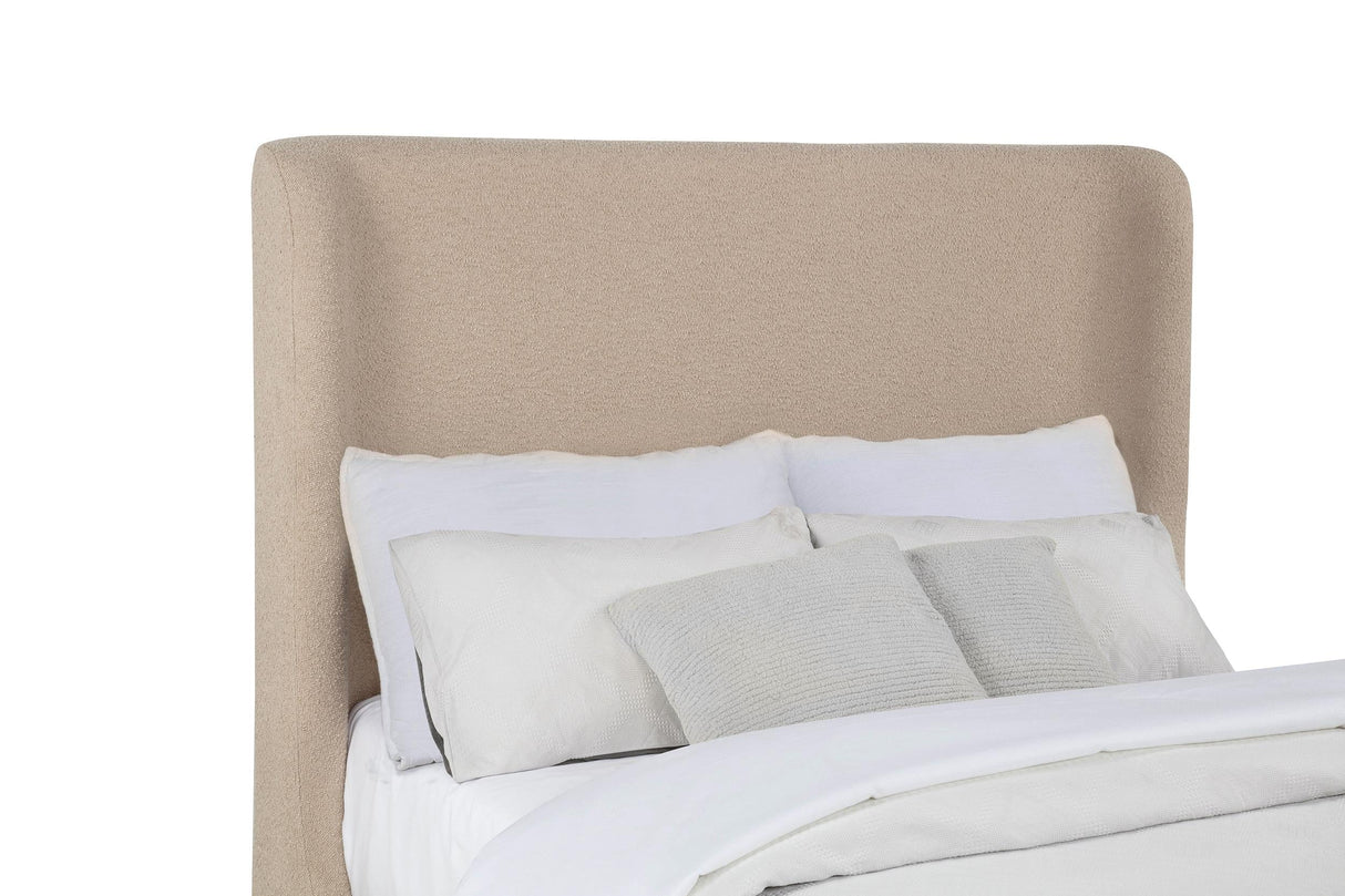 Nala Tan Eastern King Fabric Upholstered Platform Bed by Coaster at Eve Furniture