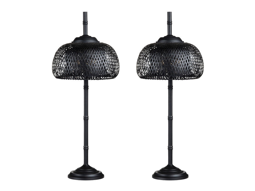 Nalla Black Buffet Lamp (Set of 2) by Crestview at Eve Furniture