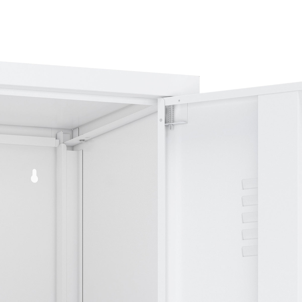 Naomi 15" Single Locker Storage Cabinet in White by Manhattan Comfort at Eve Furniture