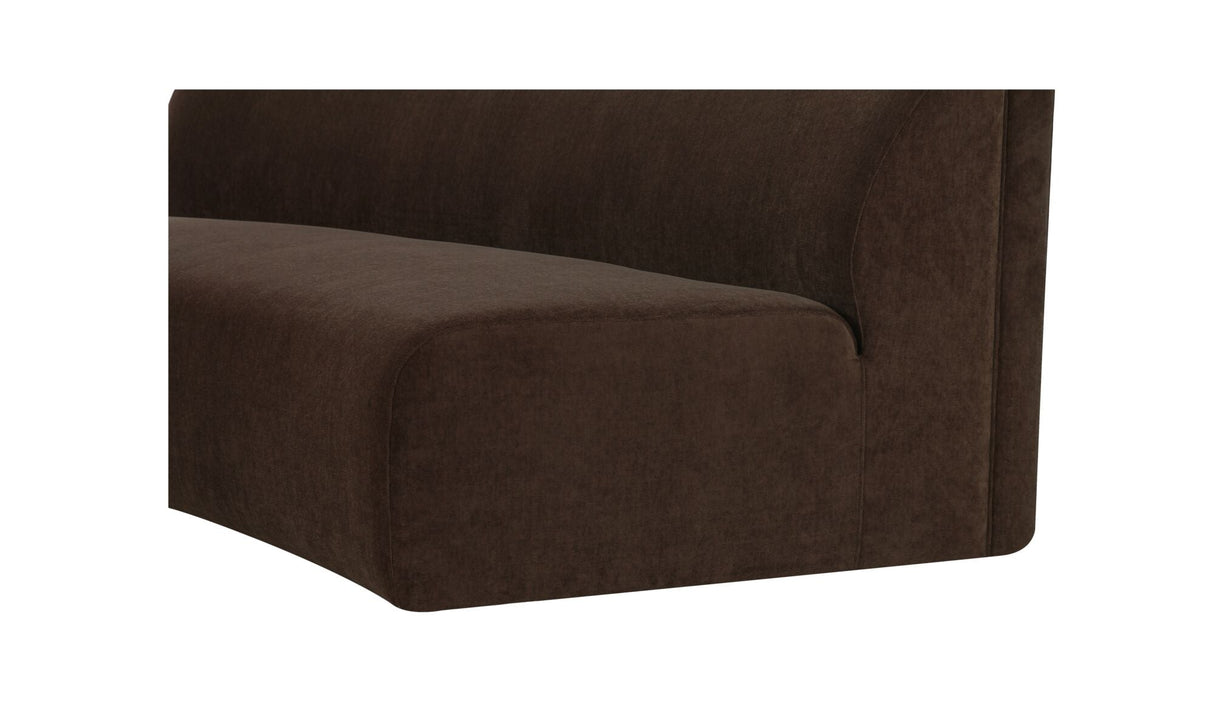 Naomi Concave Sofa Dark Brown by Moe's Home at Eve Furniture