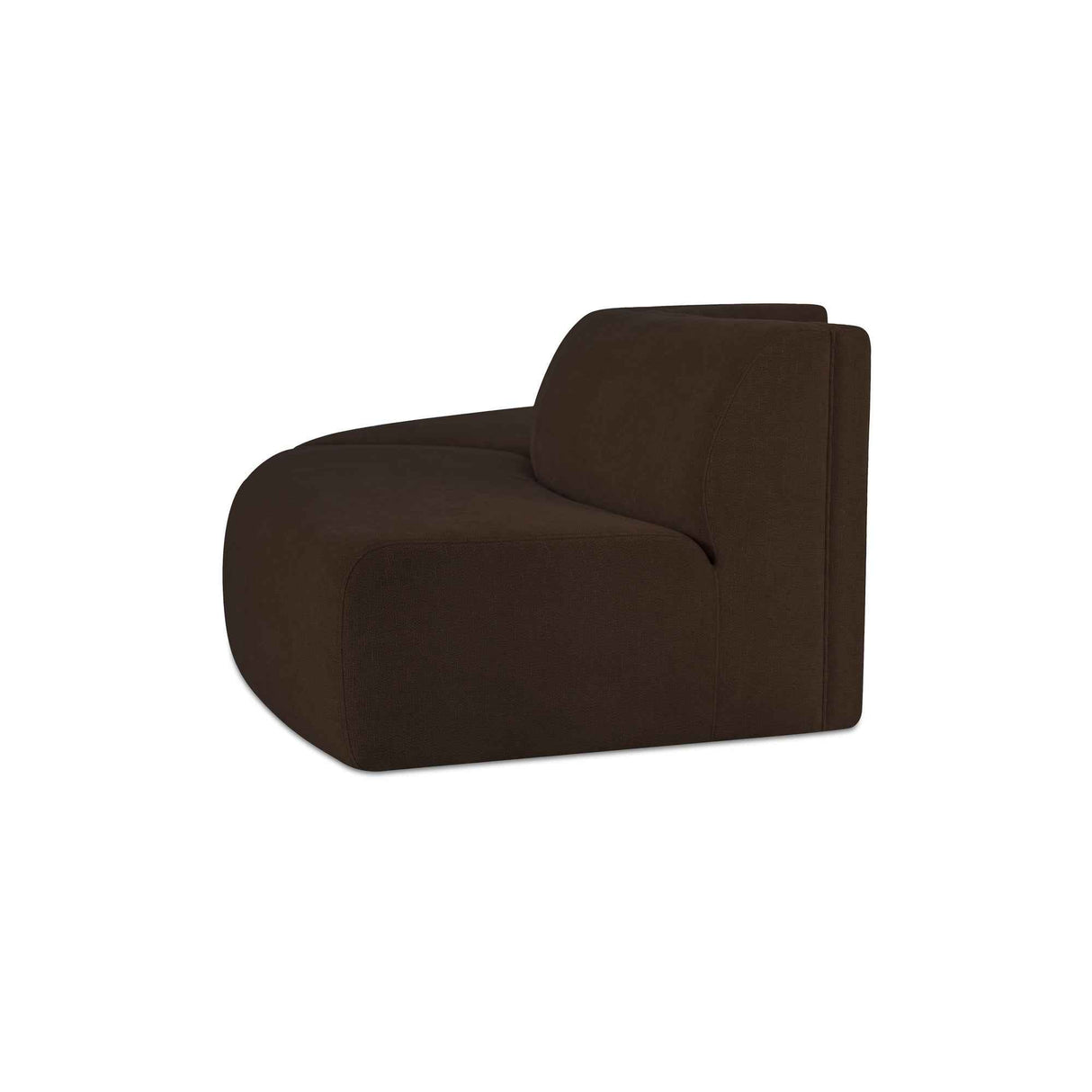Naomi Dark Brown 2 Piece Convex Modular Sectional by Moe's Home at Eve Furniture