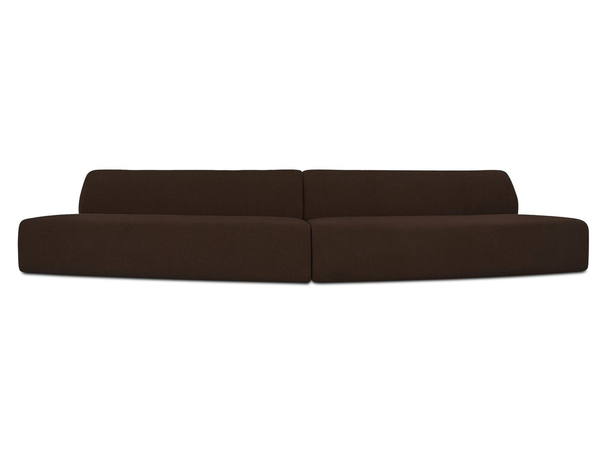 Naomi Dark Brown 2 Piece Convex Modular Sectional by Moe's Home at Eve Furniture