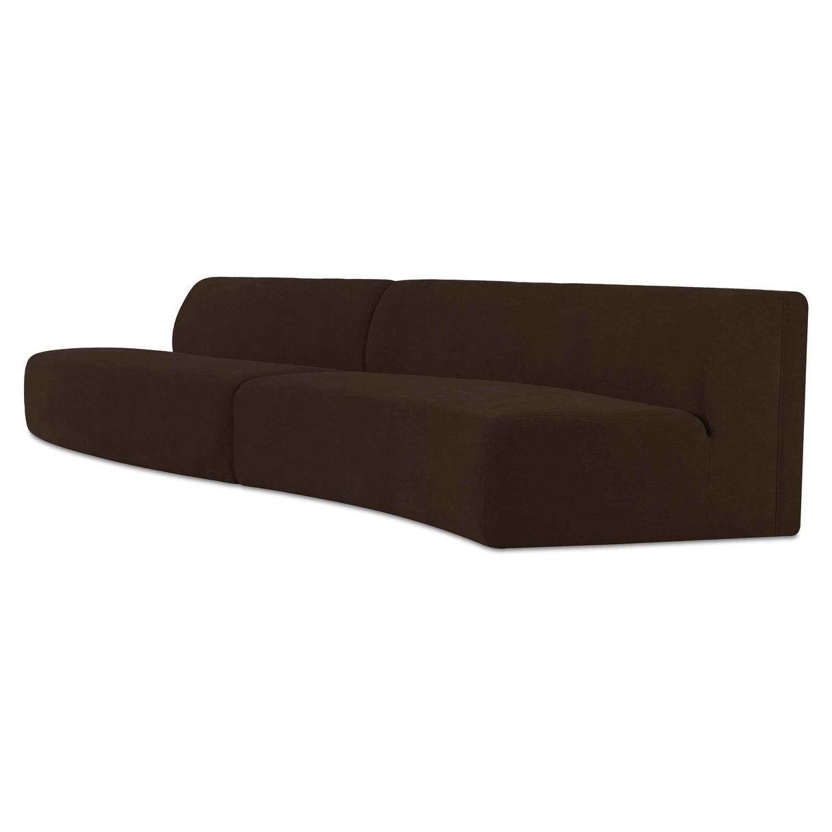 Naomi Dark Brown 2 Piece Wave Modular Sectional
