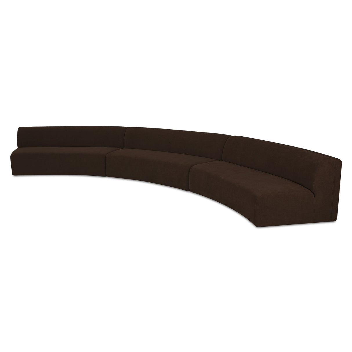 Naomi Dark Brown 3 Piece Concave Modular Sectional by Moe's Home at Eve Furniture
