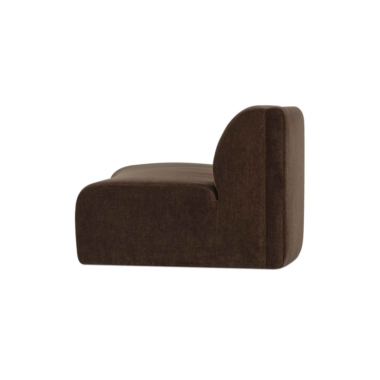 Naomi Dark Brown Concave Sofa