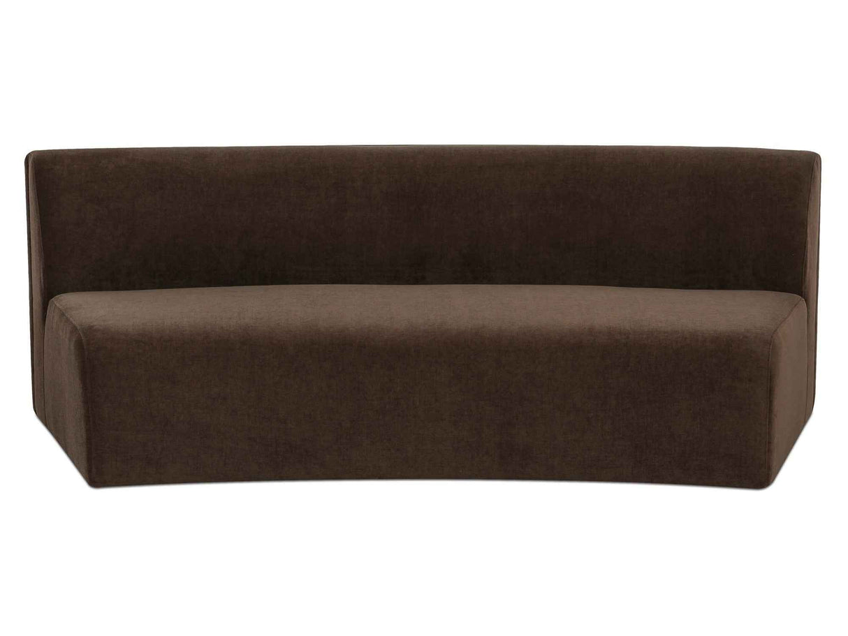 Naomi Dark Brown Concave Sofa