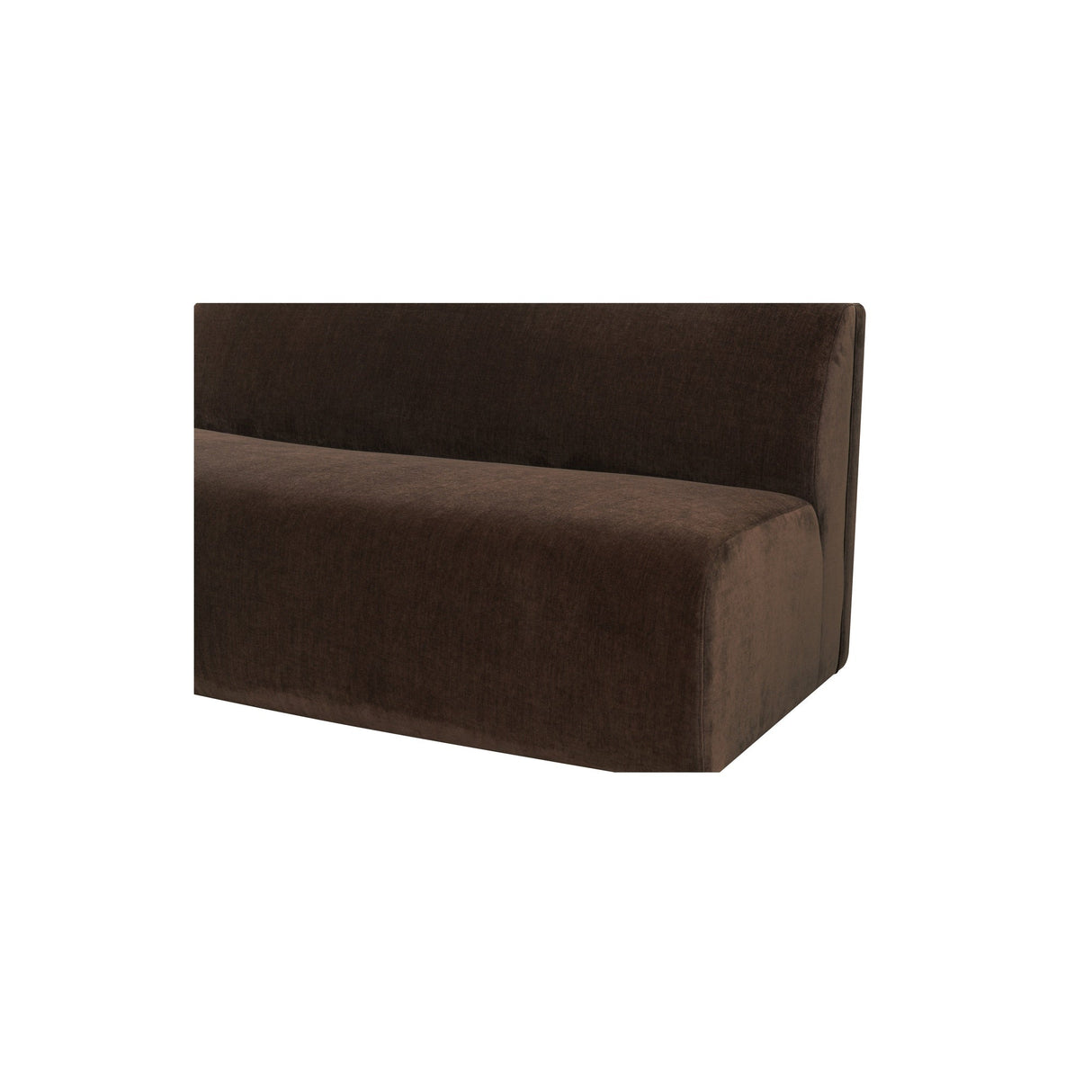 Naomi Dark Brown Convex Sofa by Moe's Home at Eve Furniture