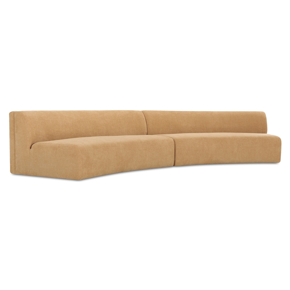 Naomi Golden Yellow 2 Piece Concave Modular Sectional by Moe's Home at Eve Furniture
