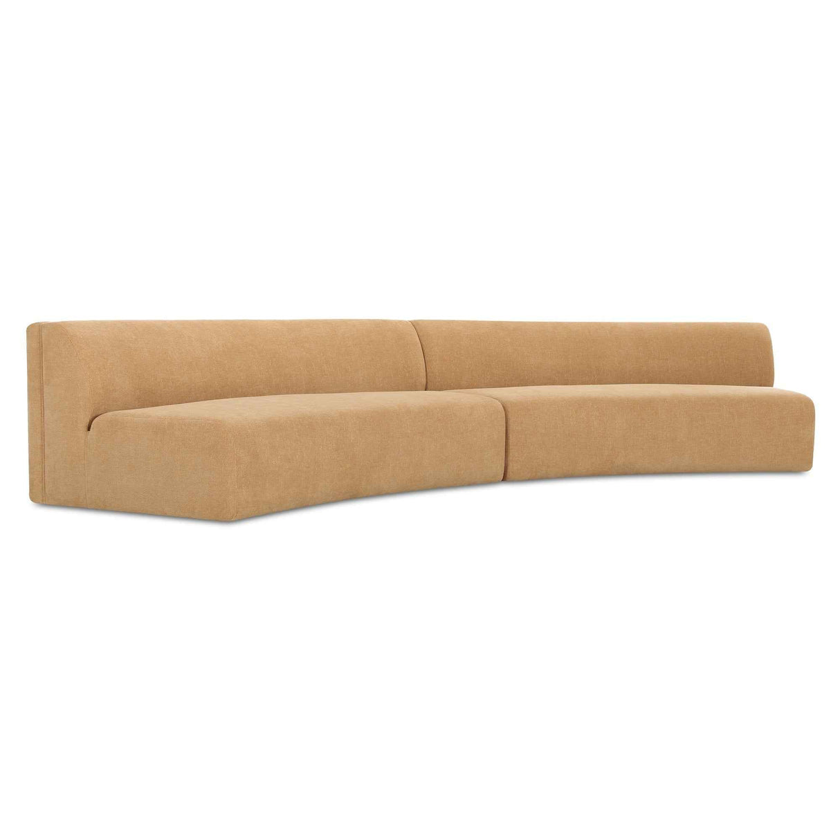 Naomi Golden Yellow 2 Piece Concave Modular Sectional