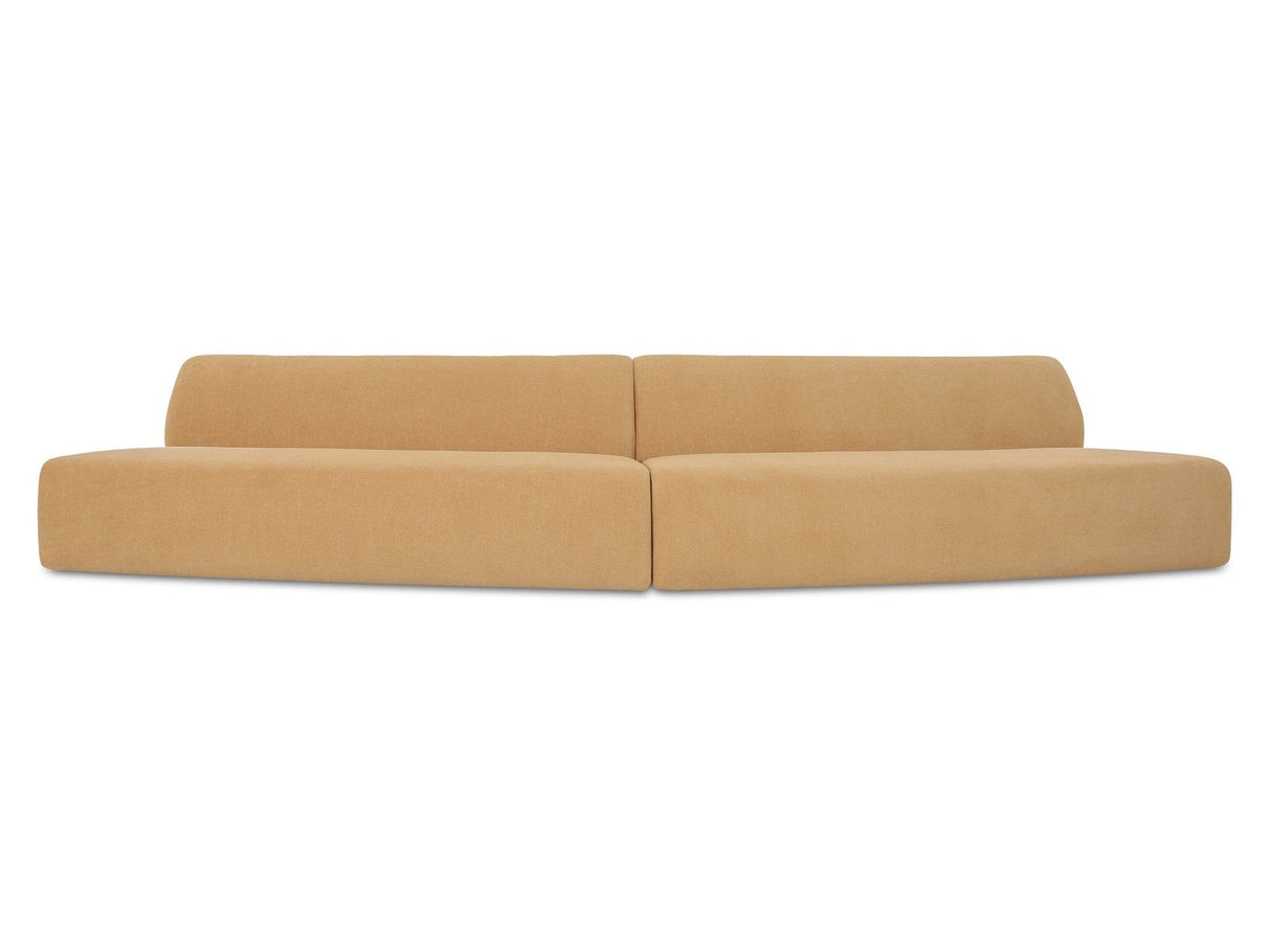 Naomi Golden Yellow 2 Piece Convex Modular Sectional by MOES at Eve Furniture
