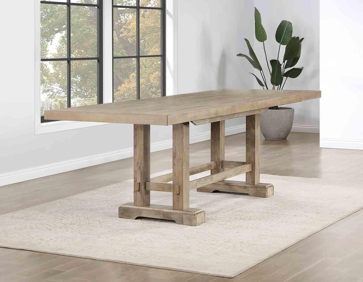 Napa 108-Inch Counter Table with/2 18-inch Leaves, Sand by Steve Silver at Eve Furniture