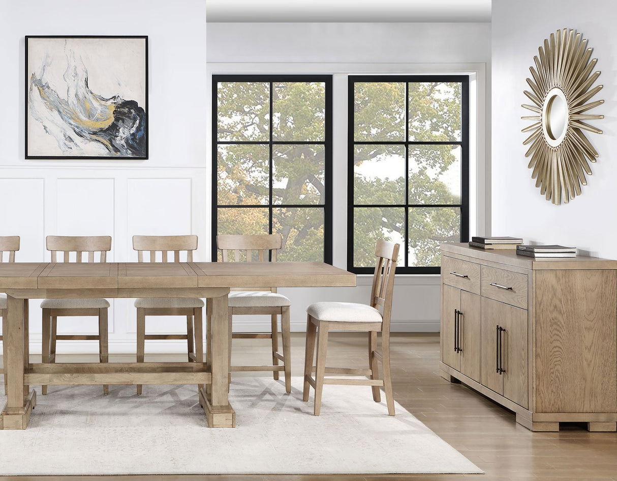 Napa Weathered Sand Counter Height Dining Set by Steve Silver at Eve Furniture