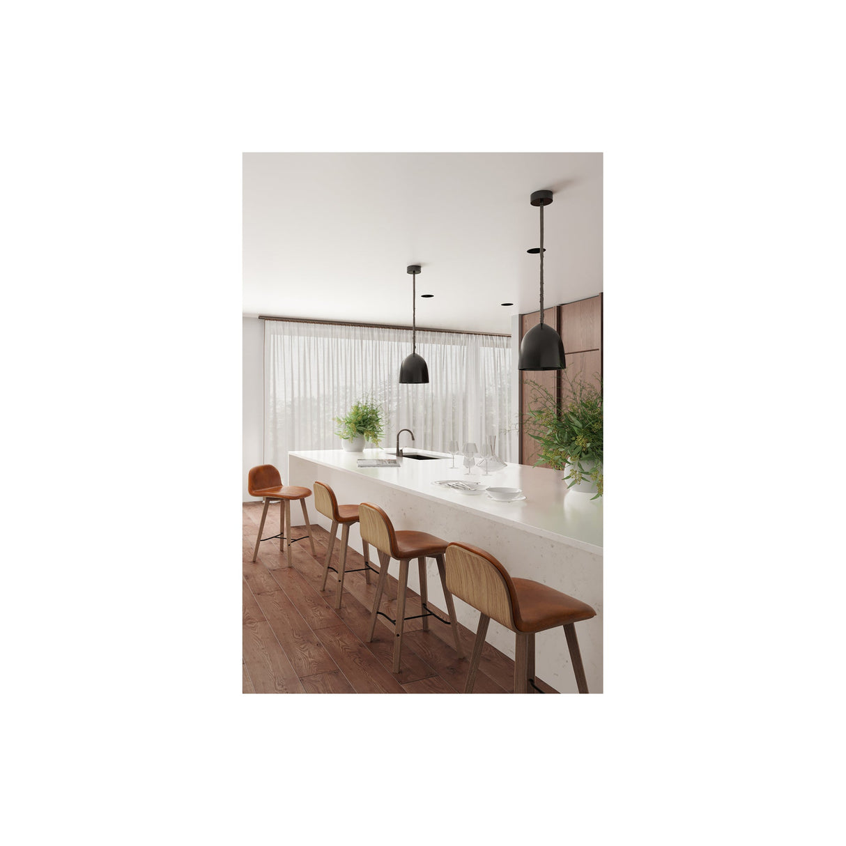 Napoli Brown Leather Counter Stool by MOES at Eve Furniture