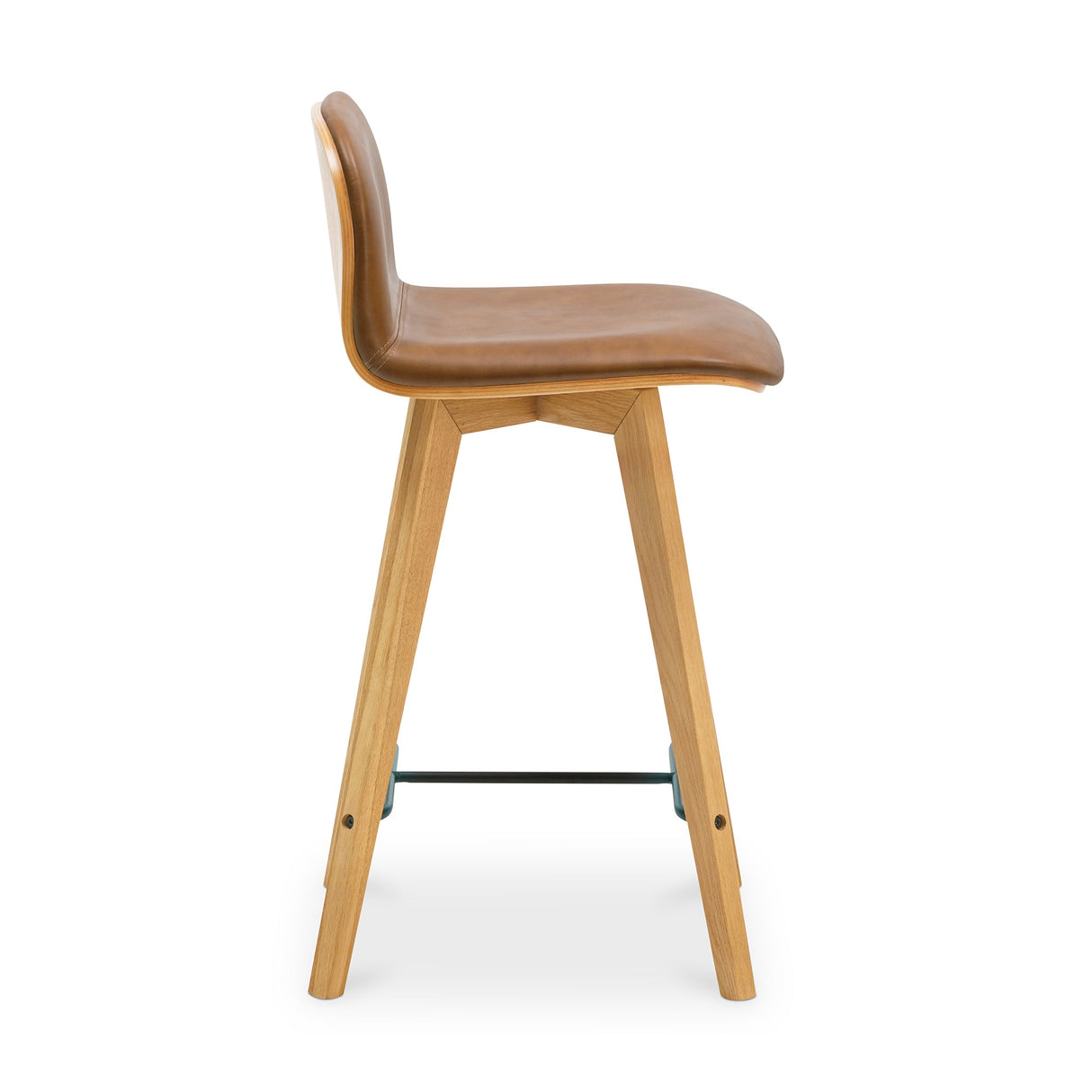 Napoli Brown Leather Counter Stool by MOES at Eve Furniture