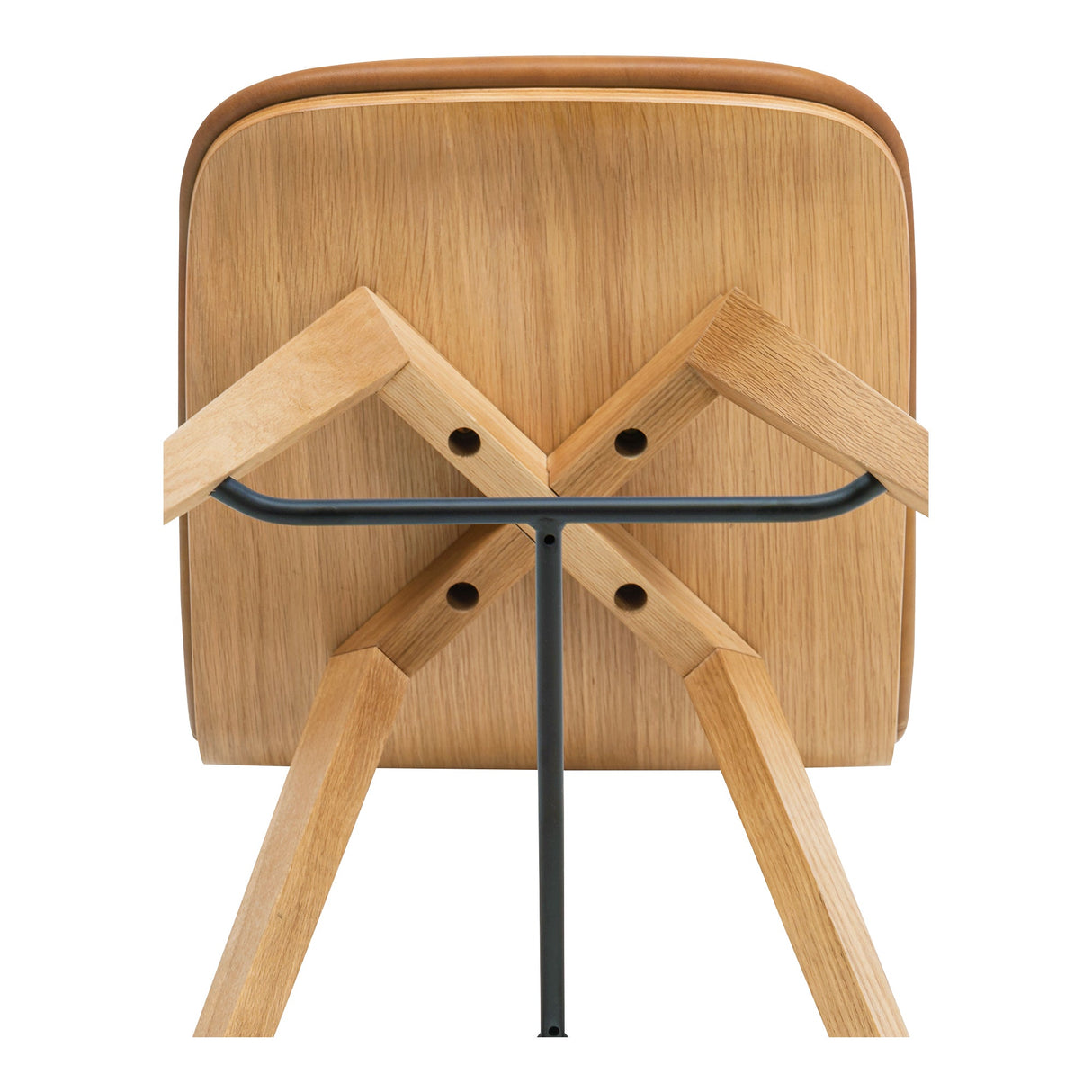 Napoli Brown Leather Counter Stool by MOES at Eve Furniture