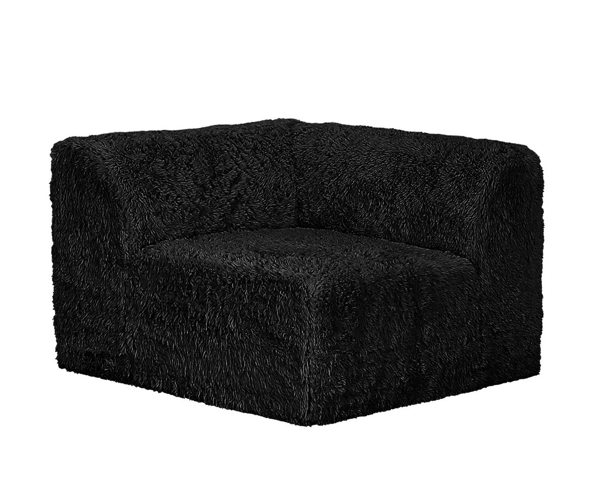 Nappi Black Compressed Foam 7-Piece Sectional w/ Ottoman by Furniture of America at Eve Furniture