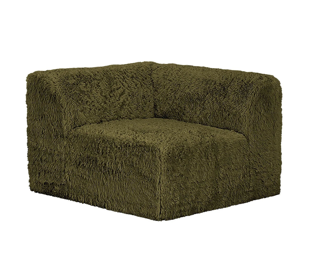 Nappi Olive Green Compressed Foam Sectional by Furniture of America at Eve Furniture