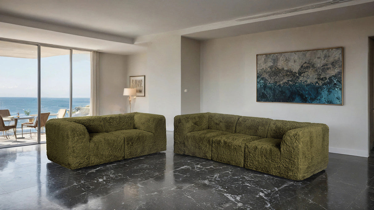 Nappi Olive Green Loveseat by Furniture of America at Eve Furniture