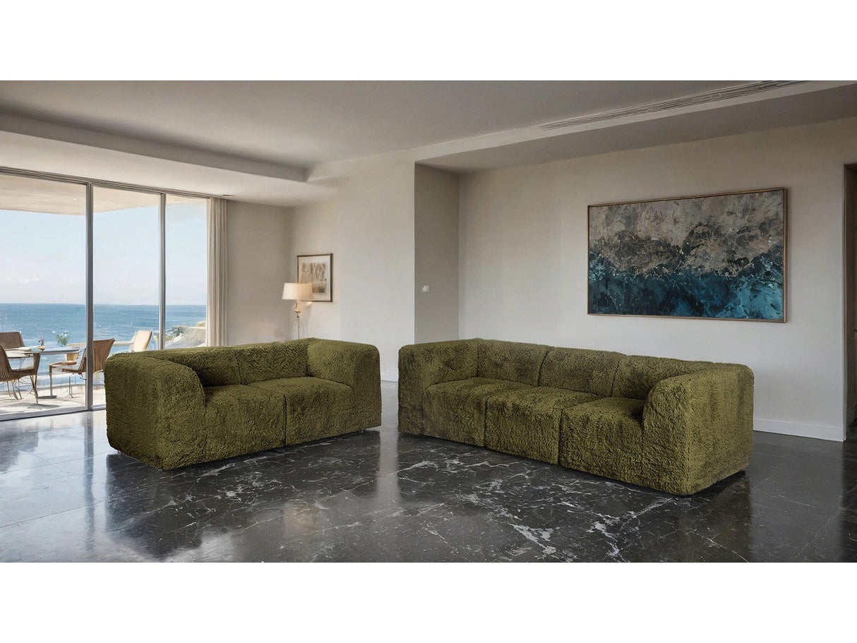 Nappi Olive Green Sofa & Loveseat by Furniture of America at Eve Furniture