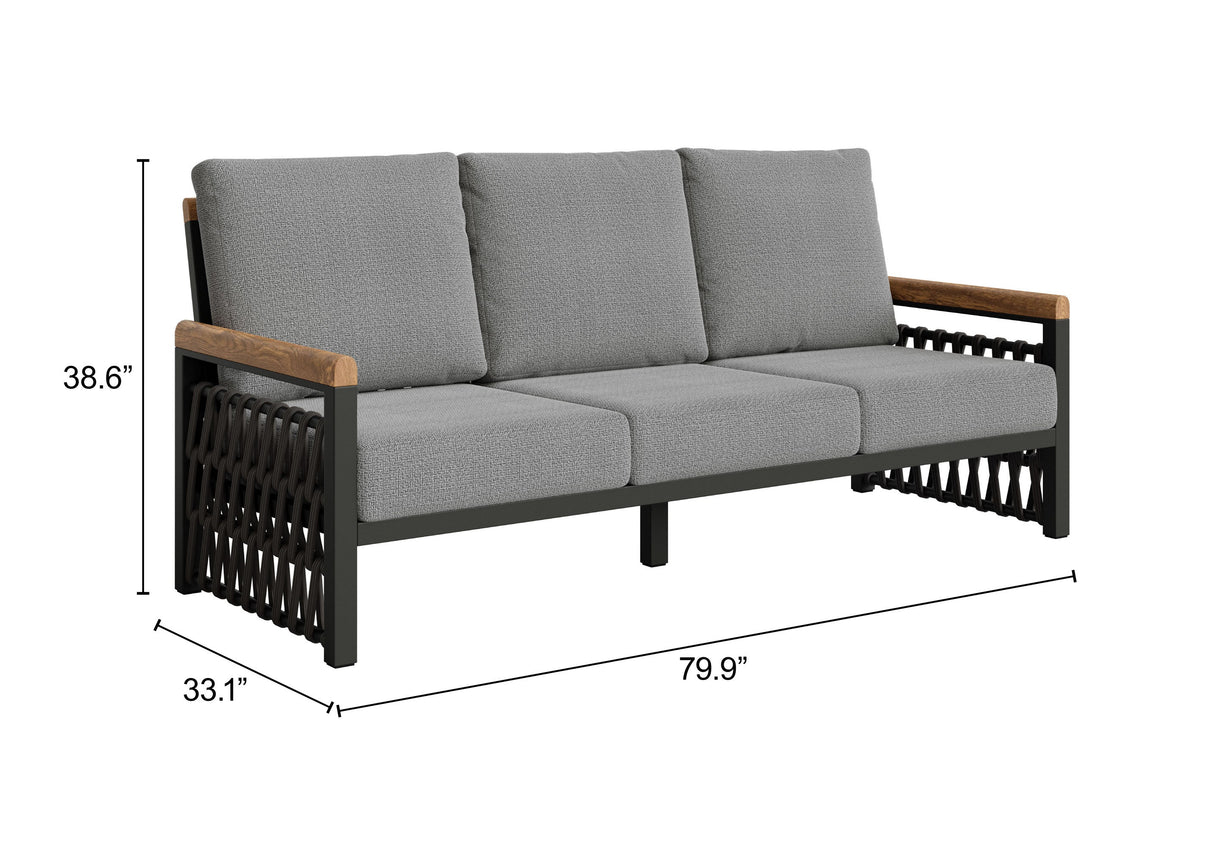 Naru Gray Outdoor Sofa by Zuomod at Eve Furniture