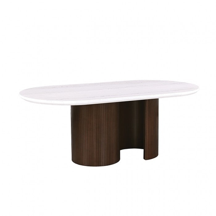 Narvik Narvik Oval Dining Table by Furniture of America at Eve Furniture