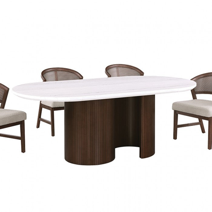 Narvik Narvik Oval Dining Table by Furniture of America at Eve Furniture