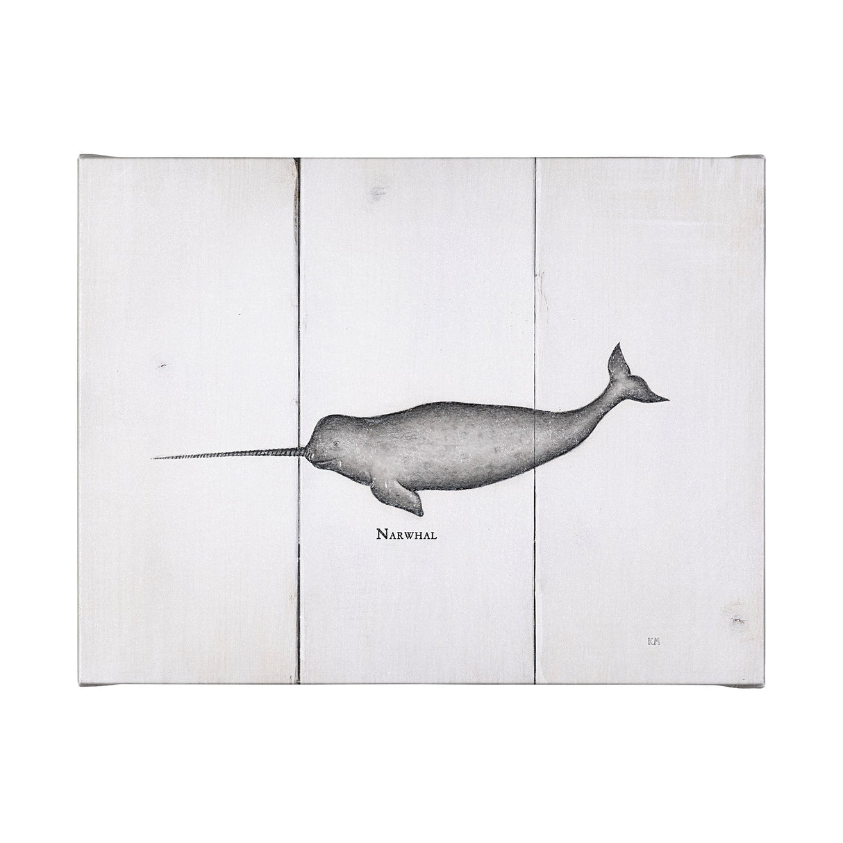 Narwhal by Mercana Studio a Hand Embellished Textured Canvas by Mercana at Eve Furniture