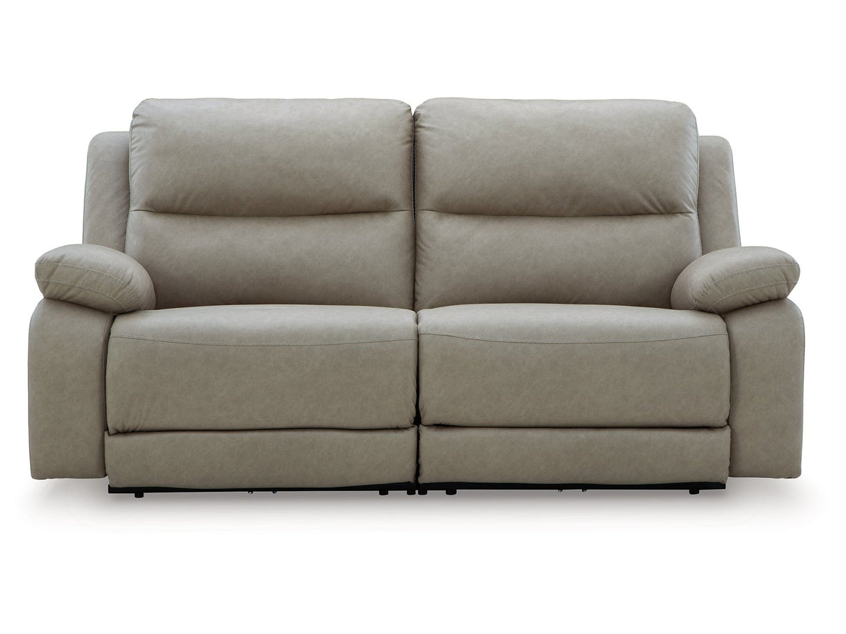 Narwhal Place Pebble 2-Piece Dual Power Reclining Modular Loveseat by Ashley at Eve Furniture