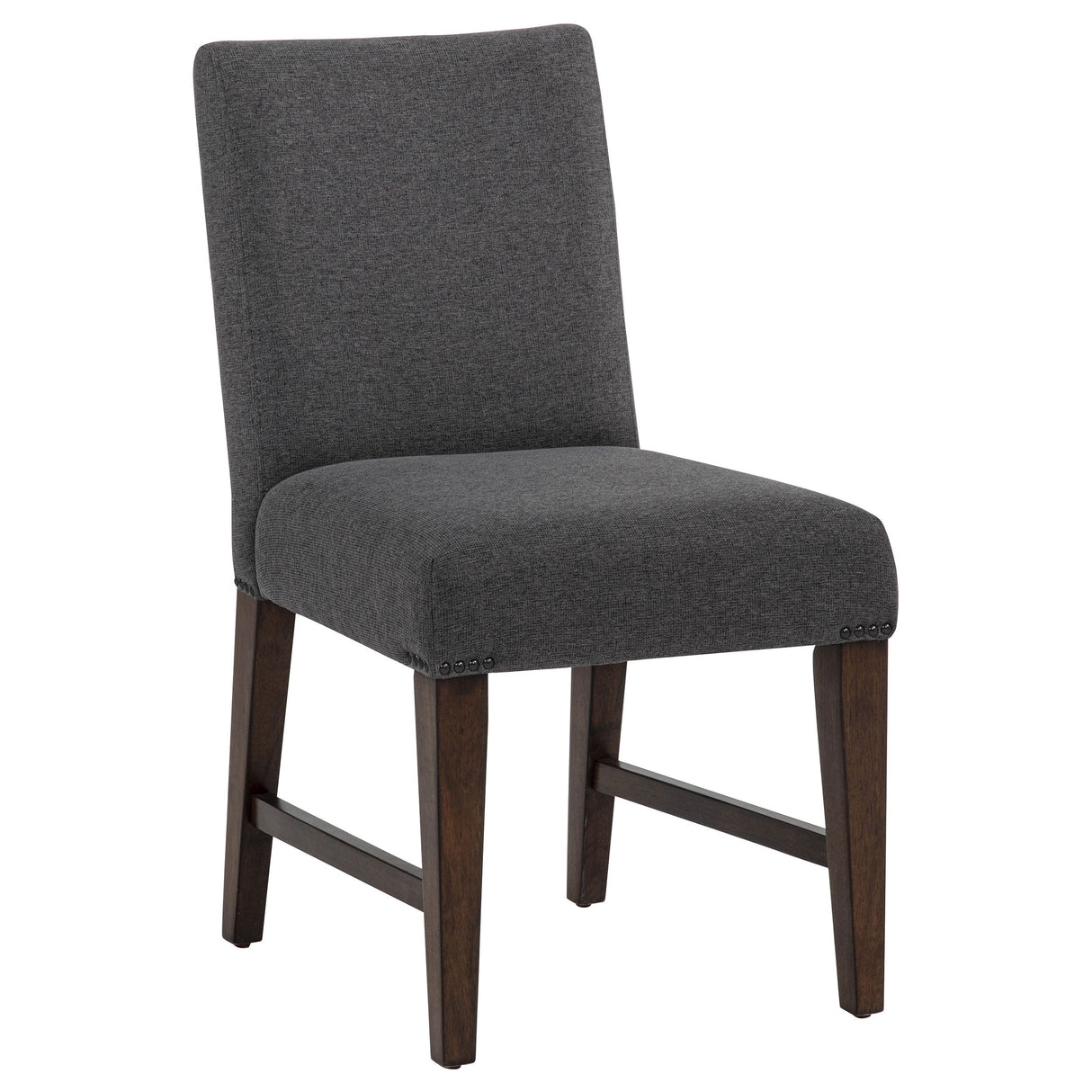 Naser Grey And Dark Walnut Parsons Dining Side Chair (Set of 2) by Coaster at Eve Furniture
