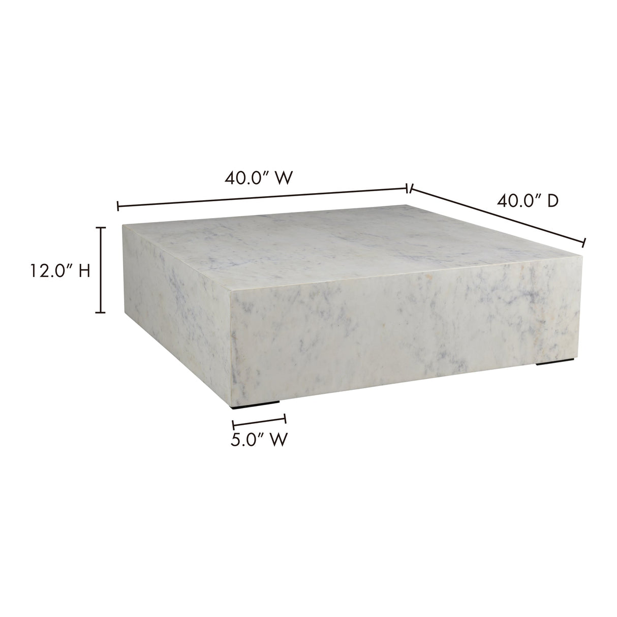 Nash White Coffee Table by Moe's Home at Eve Furniture