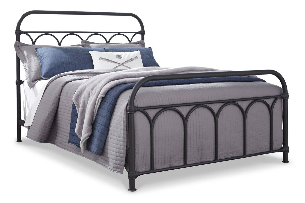 Nashburg Black Full Metal Platform Bed by Ashley at Eve Furniture