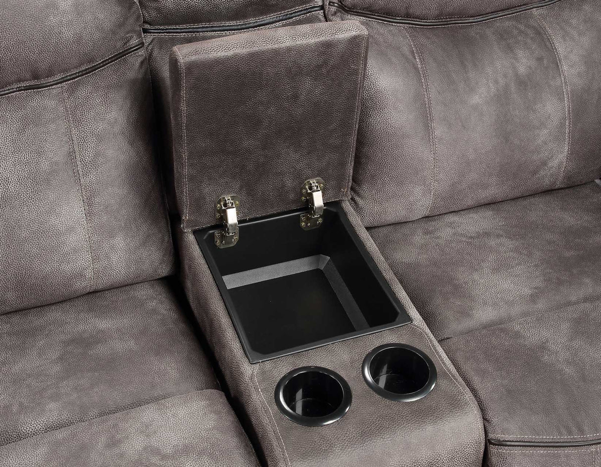 Nashville Gray 3-Piece Manual Reclining Set by Steve Silver at Eve Furniture