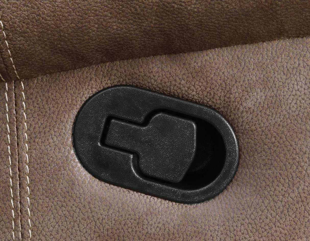 Nashville Cocoa Manual Glider Recliner Console Loveseat by Steve Silver at Eve Furniture