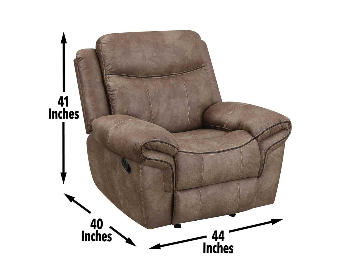 Nashville Cocoa Swivel Glider Recliner by Steve Silver at Eve Furniture