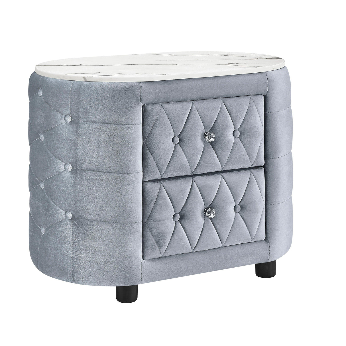 Natalia Gray Nightstand by Crown Mark at Eve Furniture
