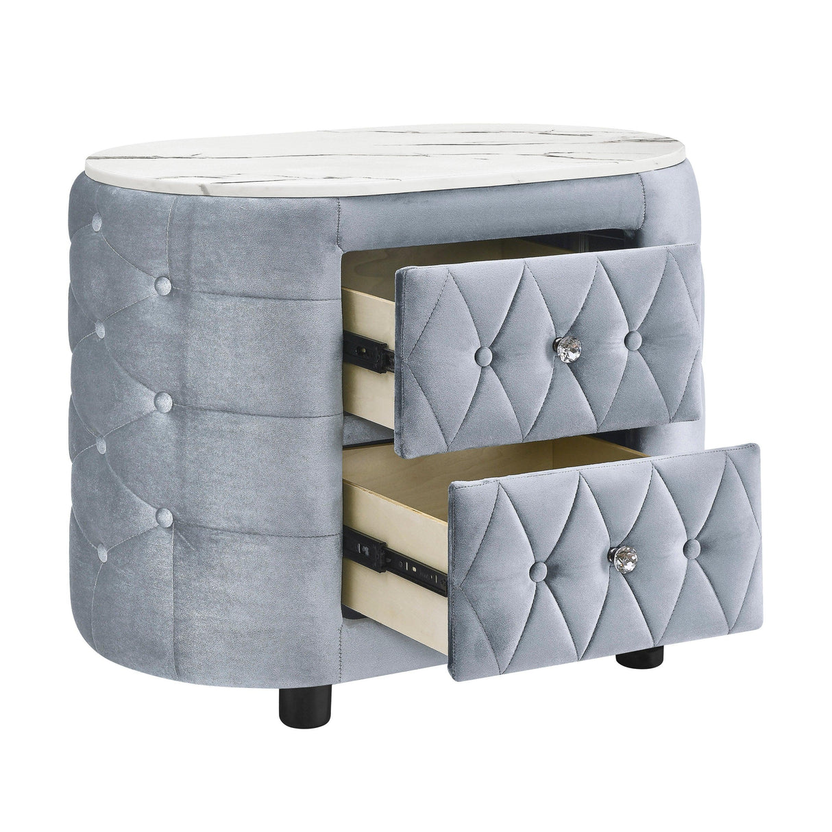 Natalia Gray Nightstand by Crown Mark at Eve Furniture