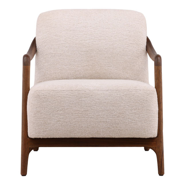 Natalina Cream and Brown Occasional Chair by Dovetail at Eve Furniture