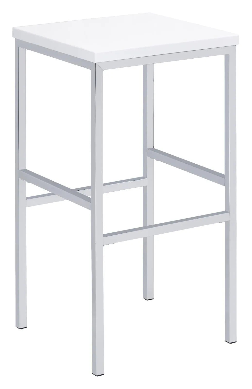 Natividad White High Gloss/Chrome 5-Piece Bar Set by Coaster at Eve Furniture
