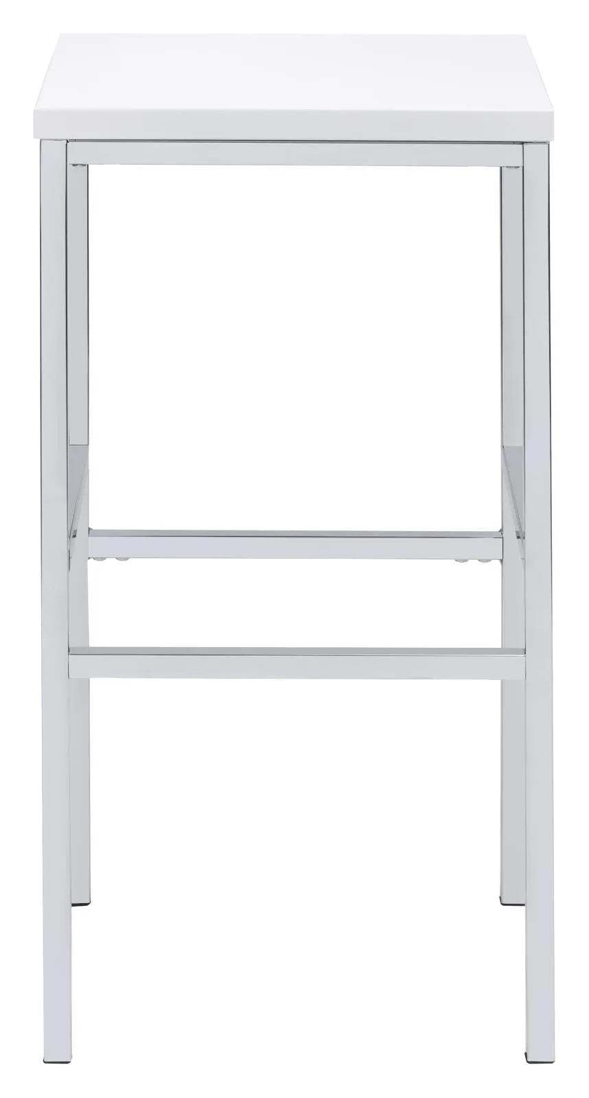 Natividad White High Gloss/Chrome 5-Piece Bar Set by Coaster at Eve Furniture