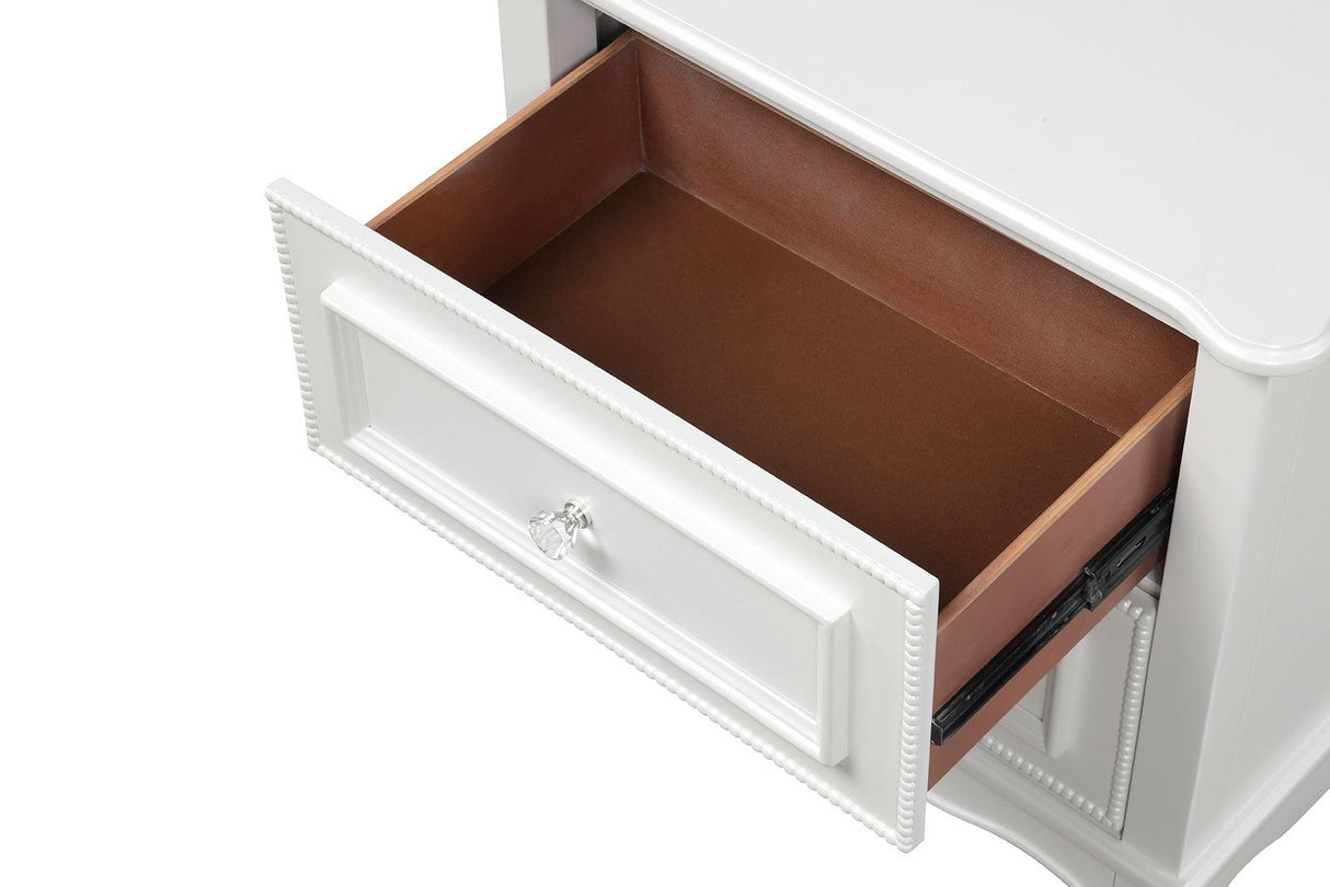 Naucalpan White Nightstand by Furniture of America at Eve Furniture