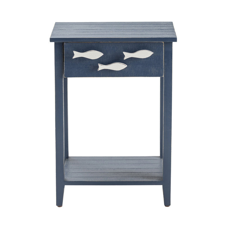 Nautical Blue/White End Table by Crestview at Eve Furniture