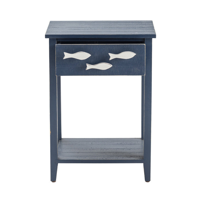 Nautical Blue/White End Table by Crestview at Eve Furniture