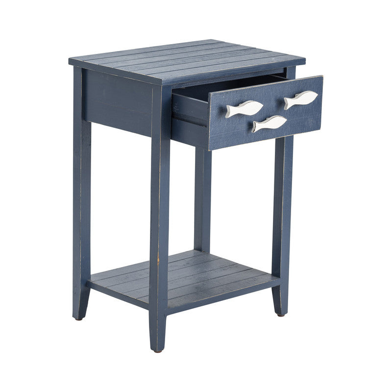 Nautical Blue/White End Table by Crestview at Eve Furniture